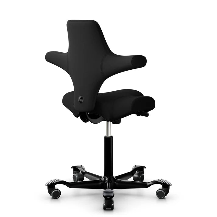 HÅG Capisco 8106 - EXR009 Noir / Noir / 200 mm / Roulettes pour sol dur