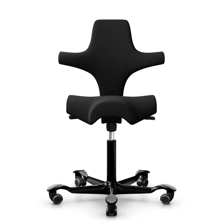 HÅG Capisco 8106 - EXR009 Noir / Noir / 200 mm / Roulettes pour sol dur