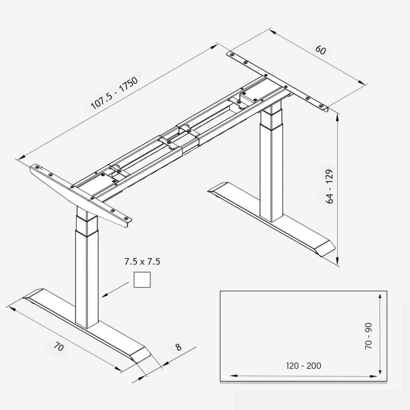 MOGI 3 - PIED DE BUREAU ÉLECTRIQUE