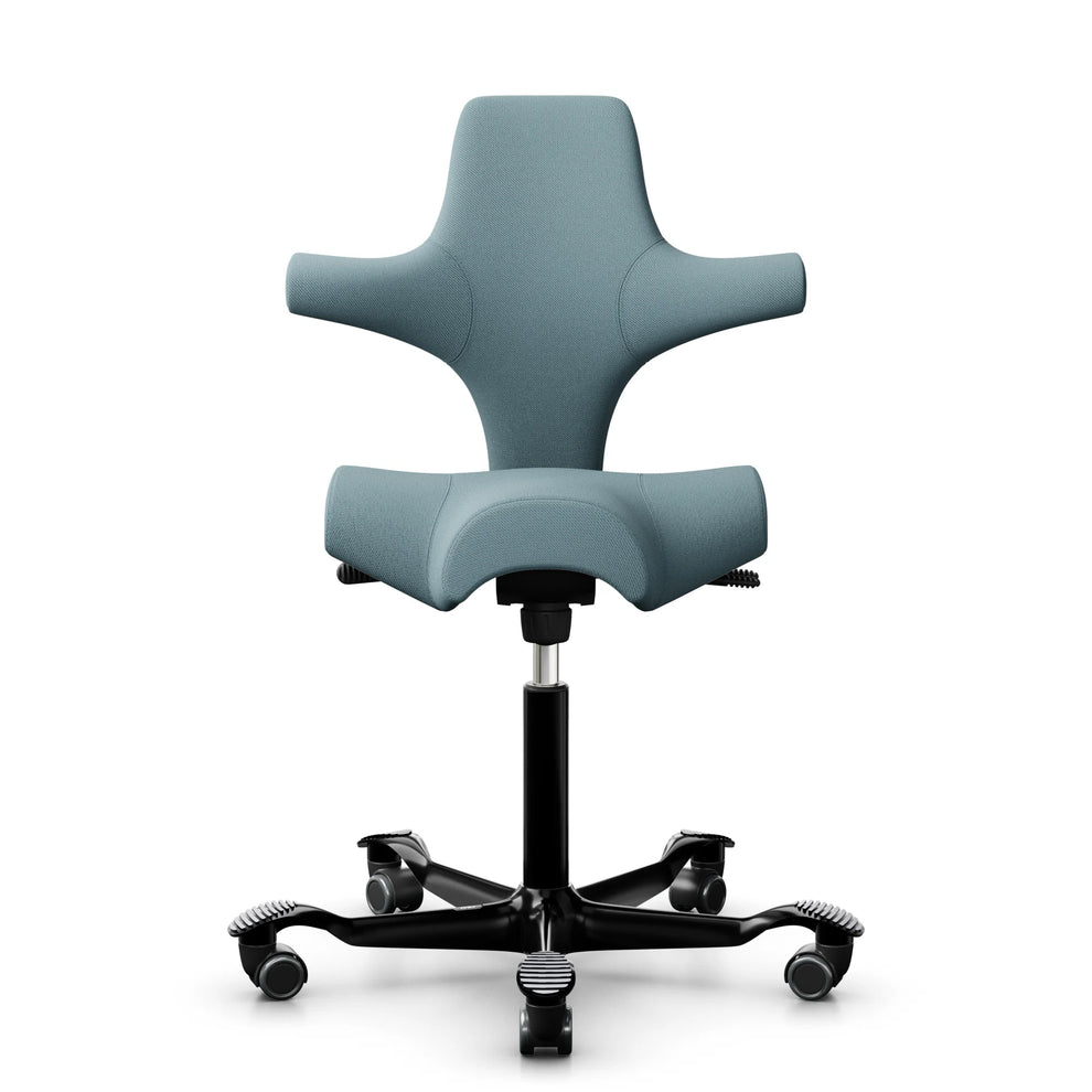 HÅG Capisco 8106 - SC67098 Glacier Bleu / Noir / 200 mm / Roulettes pour sol dur