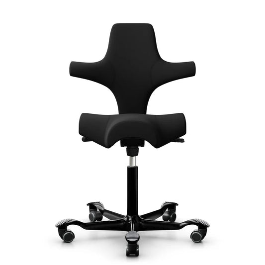 HÅG Capisco 8106 - EXR009 Noir / Noir / 200 mm / Roulettes pour sol dur