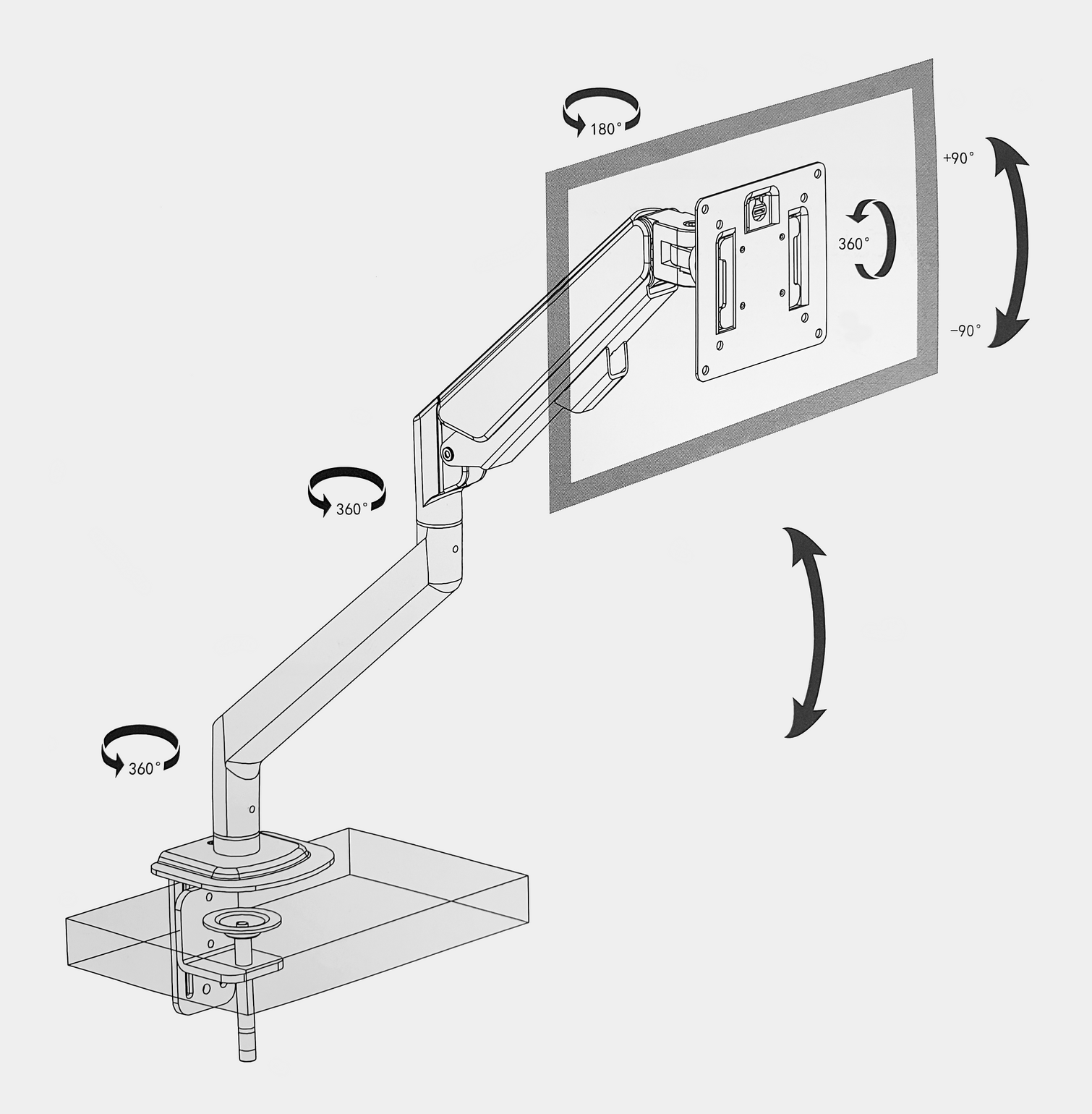 Bras de moniteur Götessons